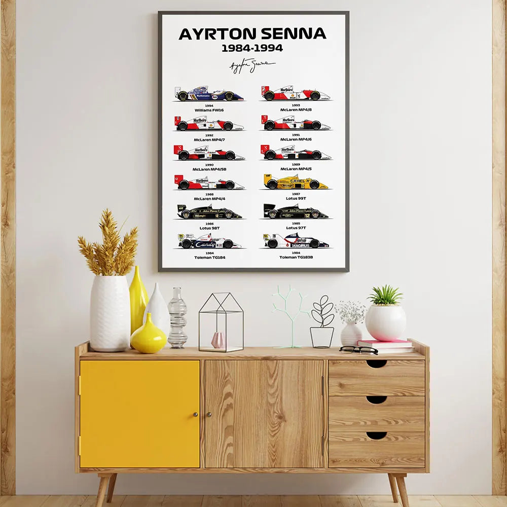 Aryton Senna Formula 1 Artwork