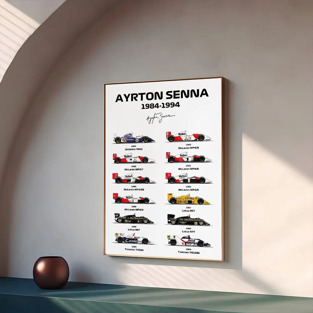 Aryton Senna Formula 1 Artwork