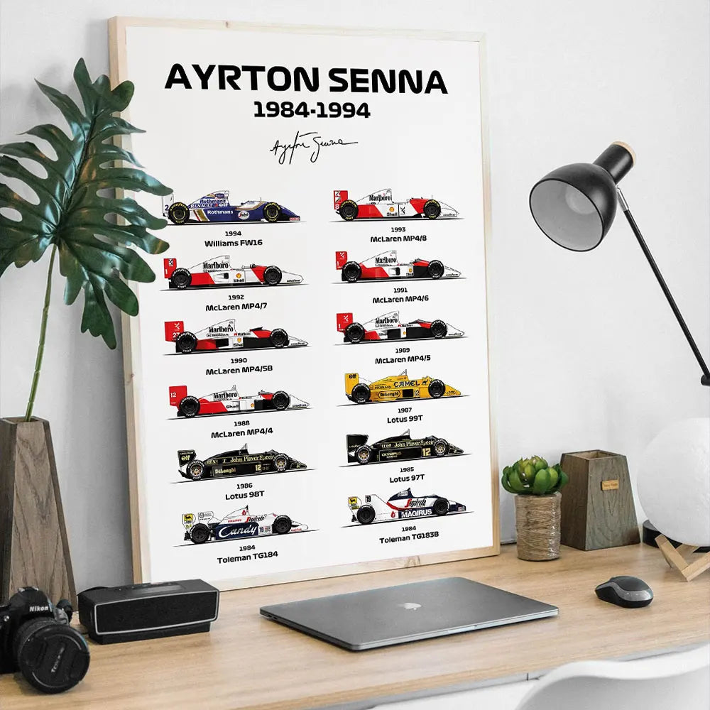 Aryton Senna Formula 1 Artwork