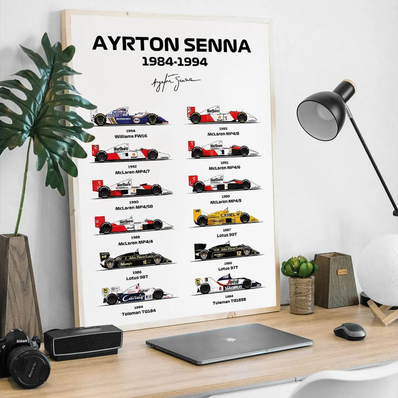 Aryton Senna Formula 1 Artwork